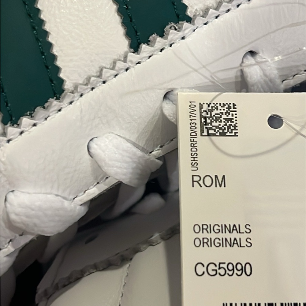 Adidas ROM CG5990 Shoes Sneakers new white green leather Mens Size 11 - Picture 13 of 15